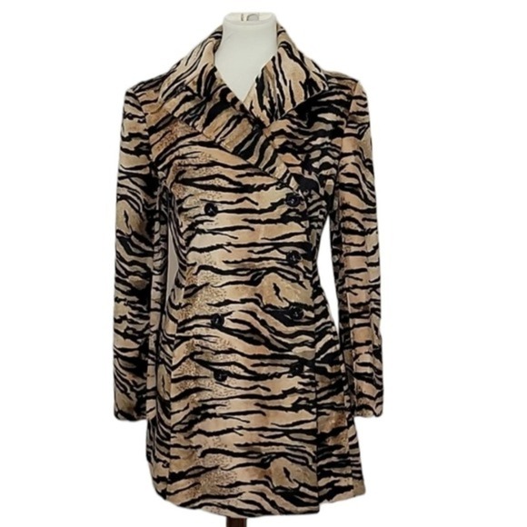 Zara Jackets & Blazers - Zara Peacoat Coat Tiger Animal Print  Double Breasted Women's 6 Size S